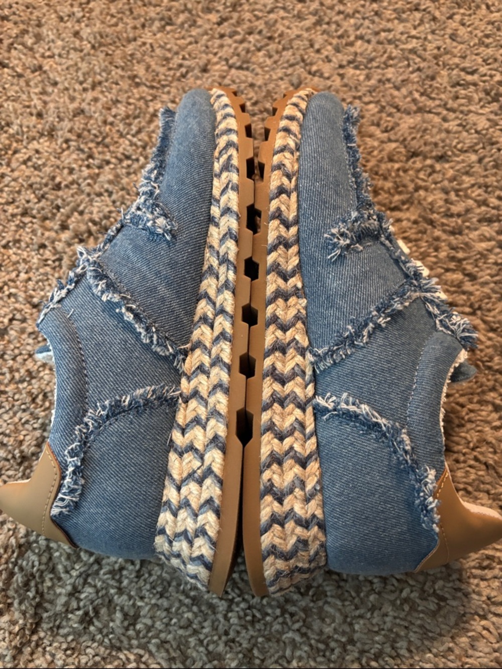 Dolce Vita Ayita Lace-Up Frayed Retro Denim Sneakers - Picture 7 of 9